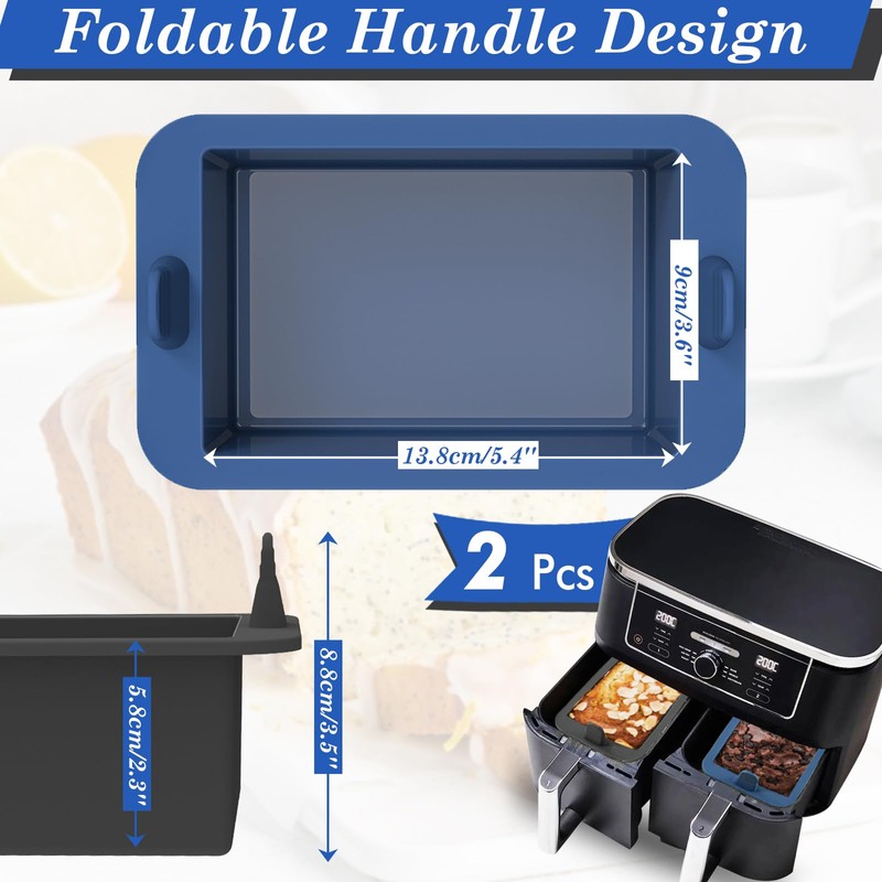 Webake Silicone Air Fryer Bread Loaf Pan for Baking, Nonstick