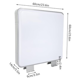 23.6 * 23.6 inches Double-sided Light Advertising Board, LED Advertising Light Box with L-shaped Brackets