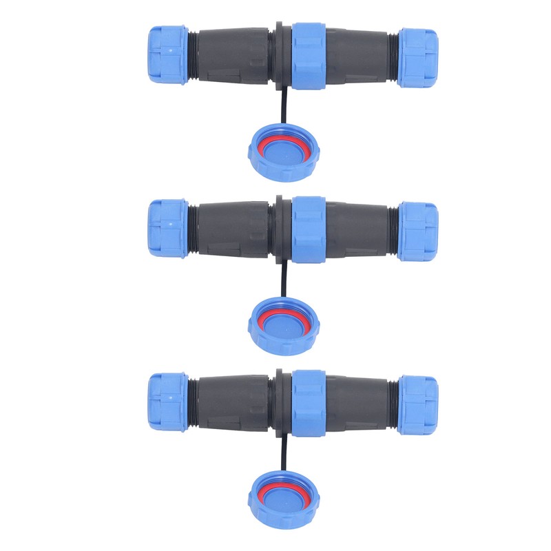 3PCS SP21 3 Pin Aviation Plug Socket IP68 Waterproof Sealing
