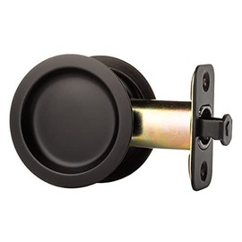 Dynasty Round Hall/Closet Passage Pocket Door Latch Flat Black