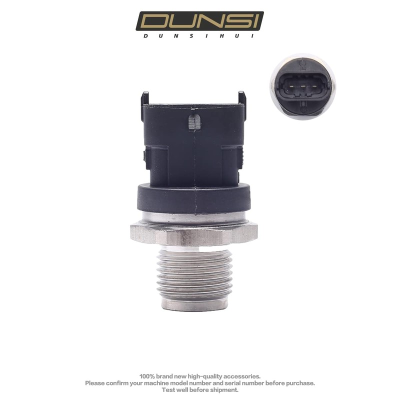 DUNSIHUI 0281002706 Fuel Rail Pressure Sensor 0281006425 Compatible with 2003-2007