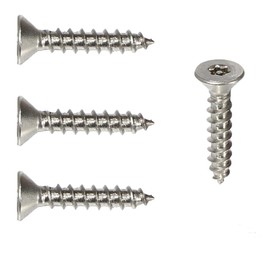 Fastenere Flat Head Torx Security Sheet Metal Screws - #6 x 5/8" (25pcs), Tamper Resistant, 18-8 Stainless Steel Screws with High Durability & Corrosion Resistance, T15 Drive 0.70"-0.255"