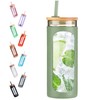 Kodrine 20oz Glass Tumbler with Straw and Lid, Iced Coffee