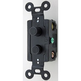 Classic Accents Three Way Black Button Antique Push Button Light Switch