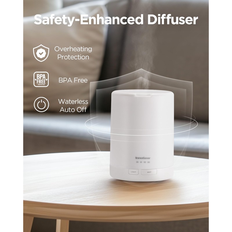 InnoGear 300ML Essential Oil Diffuser, Premium 5-in-1 Ultrasonic Aromatherapy Diffusers