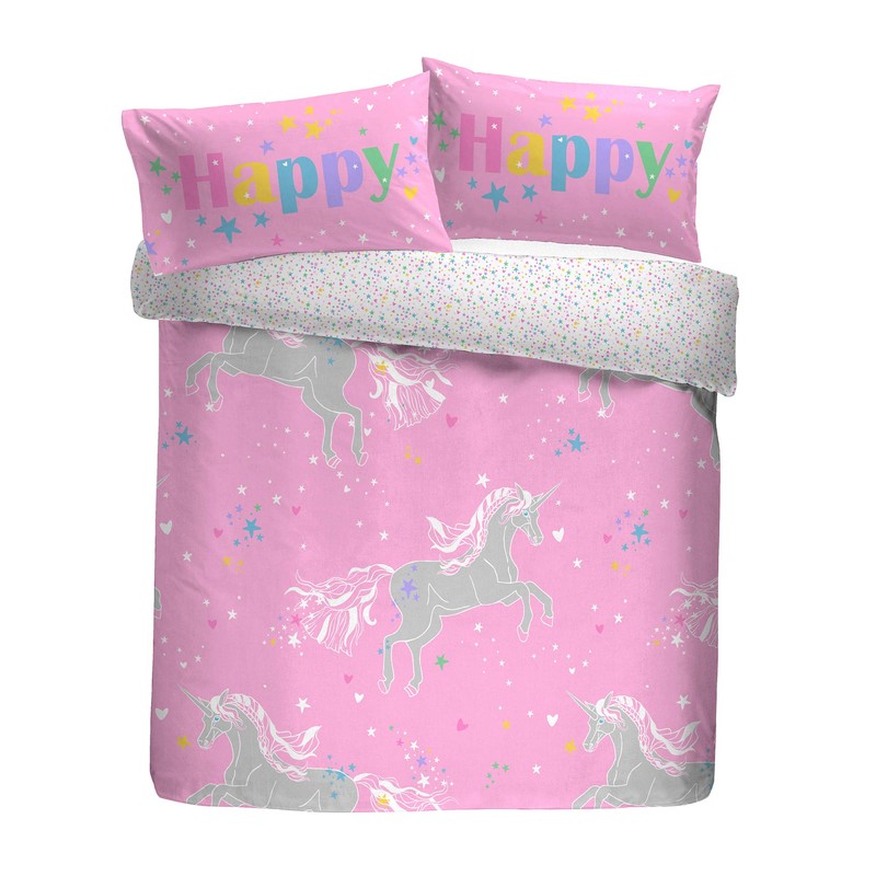 Bedlam Kids Unicorn Glow In The Dark Print Reversible Duvet