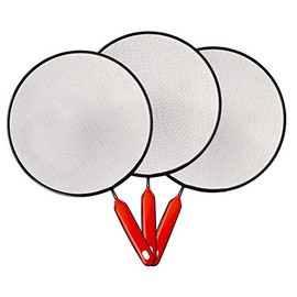 Nonstick Splatter Screen for Stove Splash Fry Oil Guard - Set of 3: 11.4", 11.4", 11.4" - Frying Oil Mesh Cover - Grease Shield for Pan