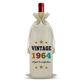 60th Birthday Gift for Women Men Wine Accessories Gifts for Wine Lovers Mum Dad Happy 60th Birthday Decor Turning 60 Gifts for Colleague Friends Sister Grandma Grandpa Birthday Gifts Vintage 1964 Gift
