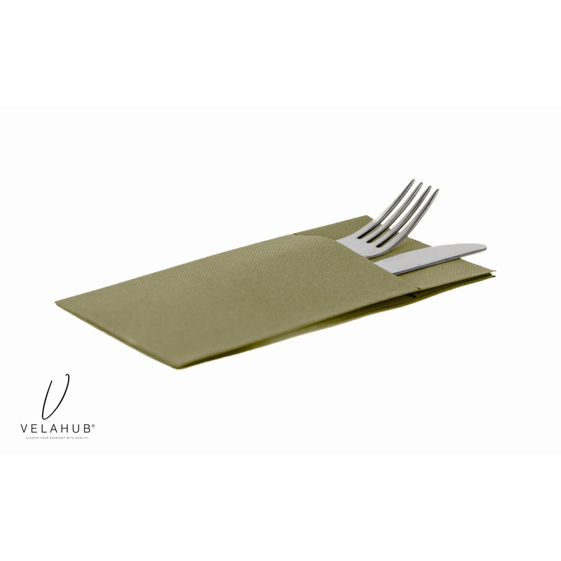 VelaHub Soft Point 50 Cutlery Napkins, High-Quality Disposable Napkins, 32