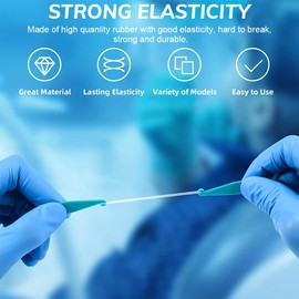 INGJIA Orthodontic Braces with 5 Placements, 500 Pieces Orthodontic Elastic Rubber Bands for Braces, Dental Gaps, Crooked Teeth 1/8 Inch 3.5 oz