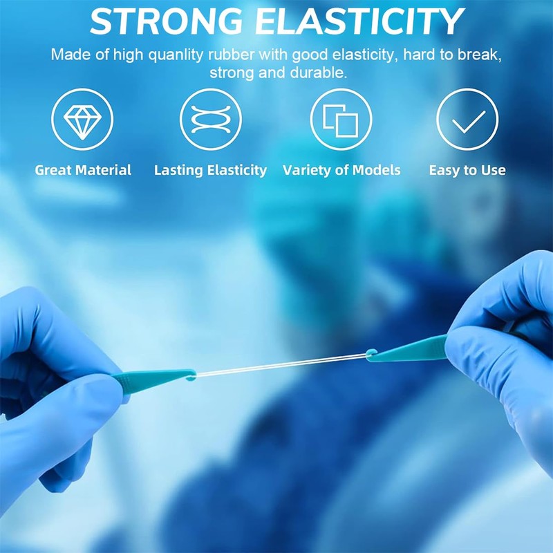 INGJIA Orthodontic Braces with 5 Placements, 500 Pieces Orthodontic Elastic