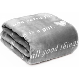 WOLF CREEK BLANKET Soft & Warm Gift Blanket for Women or Men - Light & Love Compassion Get Well Soon Positivity Courage Inspiration Healing Support & Comfort Gift for Mom Friend Sister. Cozy Flannel