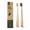 Boar Bristle & Horsehair Bamboo Toothbrush 2 Pack, Plastic &