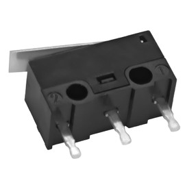 D2F-5L 3-Pin Basic Limit Switch (Pack of 2) - SPDT 1.47N Hinge Lever Subminiature, 3A 125V, PCB Mount, IP54