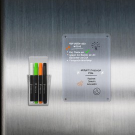 PREVIS Magnetic Board Fridge Acrylic Film Whiteboard Magnetic Board A5 - Family Planner Wipe Clean Kitchen 4 Colourful Markers - Dry Erase Board Note Board Weekly Planner Planner - Magnetic Board Film