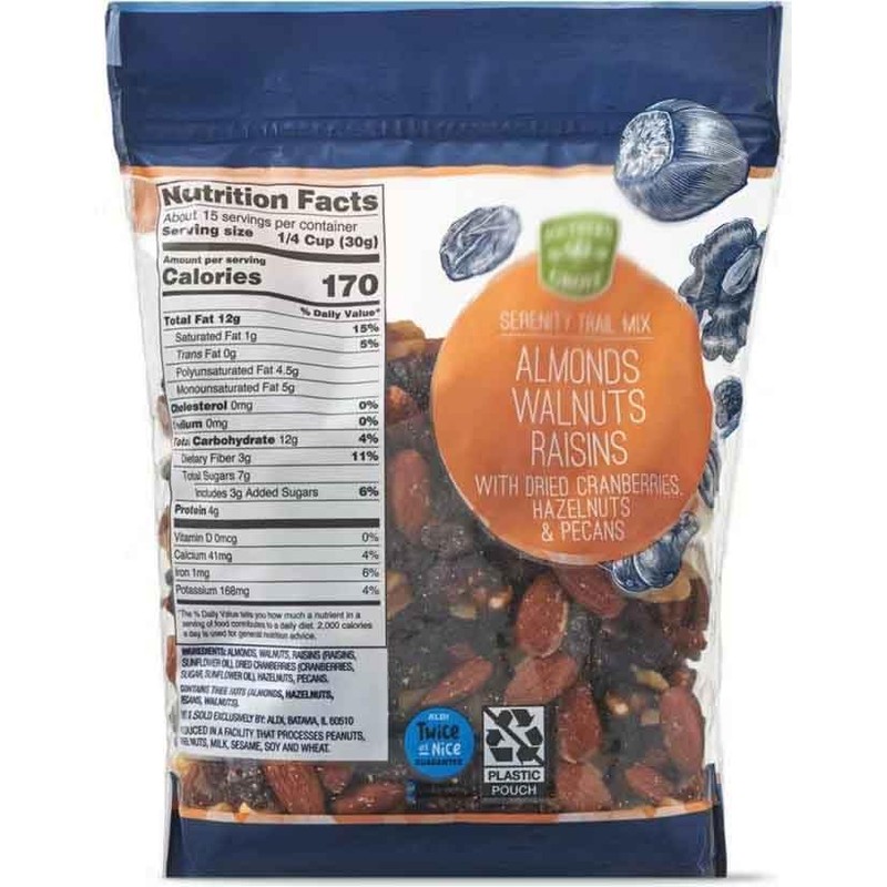 Grove Serenity Southern Omega Gluten Free Trail Mix: Raw Almonds