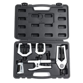 Yonligonju 5pc Ball Joint Separator, Splitter Removal Kit, Ball Joint Removal Tool Set Pitman Arm Puller, Tie Rod End Tool Set for Front End Service(Black)