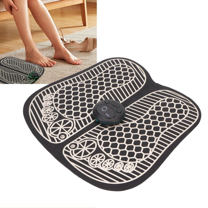 Electric Foot Massage Pad Heating Micro Current Folding Portable USB