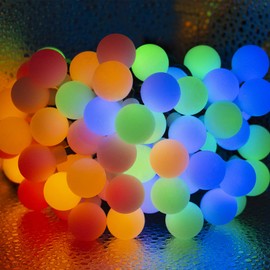 kikasam Solar String Lights, 29.5ft 60LED Solar Garden Fairy Light Waterproof Outdoor Flower String Light for Patio Christmas Tree Lawn Party Dcor (Multicolor)