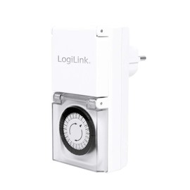 LogiLink ET0006A Set of 2 IP44 Outdoor Mechanical Timer Switch White