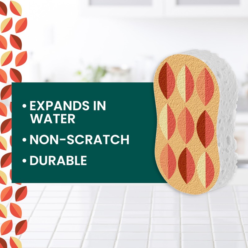 Scotch-Brite Harvest Pop Up Kitchen Sponges, Unique Compressed Kitchen Sponge
