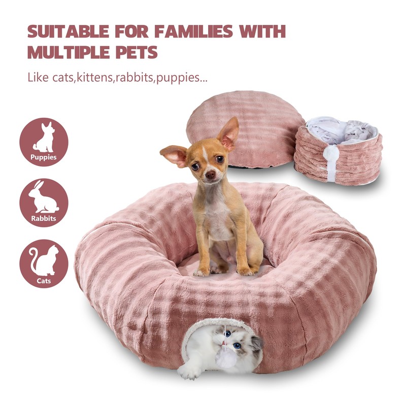 Yaning Bubble Cat Tunnel for Indoor Cats, Round Peekaboo Cave