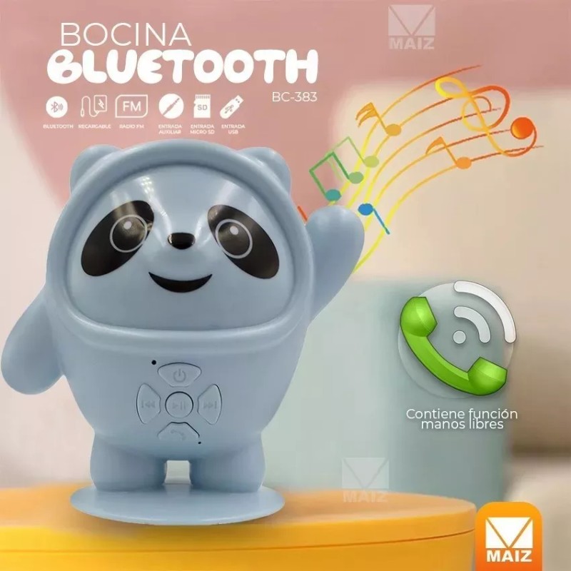 Maíz 3pzs Bocina Bluetooth Recargable Portatil Infantil Kawaii
