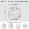 HESHIBI Marble Salt Cellar with Lid, White and Black Stone