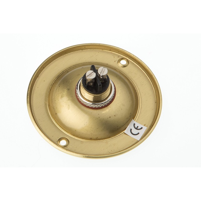 HUBER Flush-Mounted Bell Push Button 1-Way Brass Round Door Bell