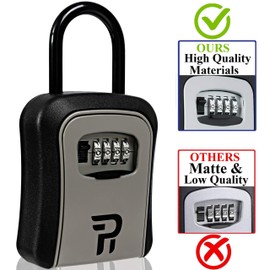 Key Lock Box with Code for Outside - Realtor Lockbox for Keys Outdoor - Combination Lock Box to Hide a Key Outside - Key Cabinets