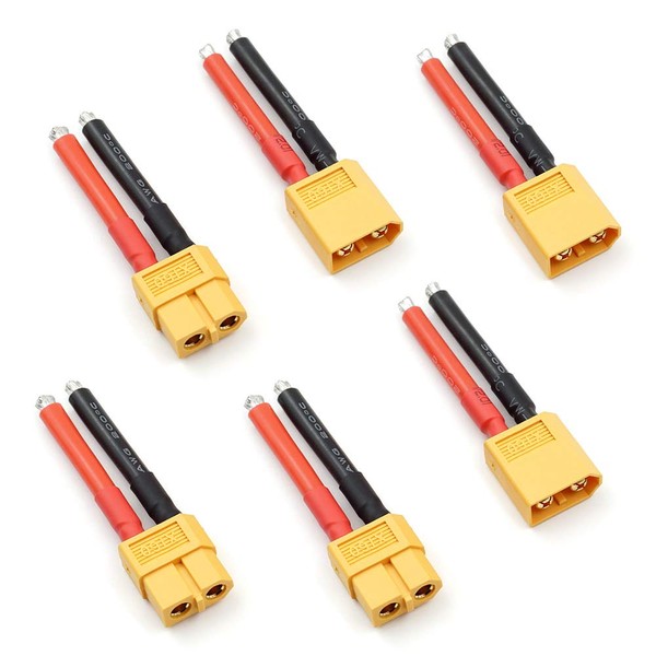 3 Pairs XT60 Plug Female and Male Connector with 12AWG Silicon Wire for RC Lipo Battery Cable Drone
