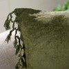 Safavieh Home Collection Dandria Boho Dark Green Fringe Tassel 18-inch