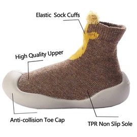 Toddler Baby First Walking Socks Shoes Anti-Slip Breathable Cute Animal Baby Girl Boys Floor Socks Indoor Outdoor（Giraffe）