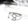 Eiffy Zircon Jewish Star of David Ring for Women Simple