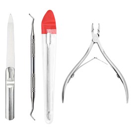 4 Pcs Nail Clippers, Toenail Clippers,Stainless Steel Toenail Cutters,Professional Toe Nail Nippers Set for Ingrown and Thick Nail