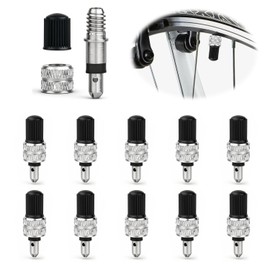 Valve Rubber Bicycle Valves, Set of 10, Super Valve for Assist, English Style, Heat Resistant, Cold Resistant, Lightweight Air Filling, Compatible with Small Wheel Bikes/City Cycles, Easy Installation