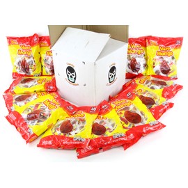 Mexican Candy Vero Mango Paletas Wholesale Lollipops Box Distribution Dulces Mexicanos (12 Bags, Total 480 Paletas)