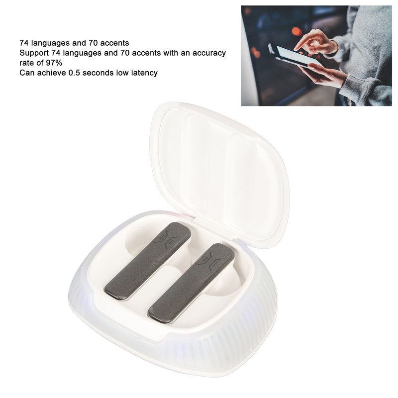 Bluetooth Translation Headset Stereo 74 Languages 70 Accents Support Low