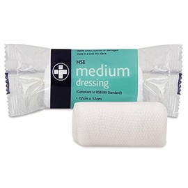 Reliance Medical 12 x 12 cm Medium HSE Dressing Bandage and Pad for Ref 316 - Pack of 10