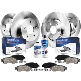 Detroit Axle - 4WD Brake Kit for Toyota Camry 02-06, Front and Rear Disc Brake Rotors Ceramic Brake Pads 2002 2003 2004 2005 2006 Replacement : 10.83'' inch Front Rotor