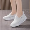 Oude Womens Platform Sneakers Comfy | White Orthopedic Shoes for