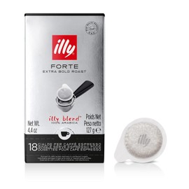 illy E.S.E. Coffee - Single-Serve Coffee Capsules & Pods - Forte Extra Dark Roast - Notes Of Dark Chocolate - For E.S.E Machines - Extraordinary Aroma & Body – 18 Count
