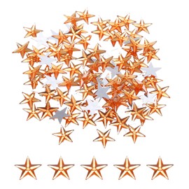 MECCANIXITY 100PCS Acrylic Star Rhinestone 14x14mm Flat Back Plastic Gems for Craft Bead Face Painting Costume Jewelry Making, Red