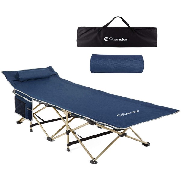 Slendor Folding Camping Cots for Adults Portable Outdoor Bed Heavy