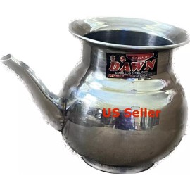 Non Brand Stainless Steel Metal Bodna Lota Bathroom Toilet Wash Jug 2 Liters US seller