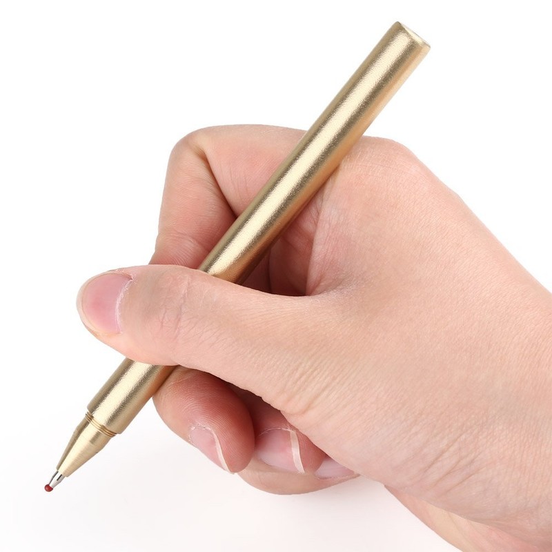 SAGULU Ballpoint Pen Permanent Ballpoint Pen Classical Brass Writing Instrument