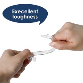 Qulable Clear Plastic Shower Curtain Rings, 12 PCS Circular Plastic Shower Curtain Hooks for Bathroom Shower Curtain Rod, Clear Shower Hooks for Shower Curtain, O Shaped Shower Rings for Curtain