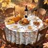 Eikione Horaldaily Fall Tablecloth 70x70 Inch, Round Thanksgiving Autumn Harvest