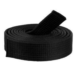 CIATBYYJ Black Double Karate Belt, Solid Rank Martial Arts Belts, Uniform Belt Universal Fit for Judo Karate Taekwondo Wrestling(280cm/110inch)