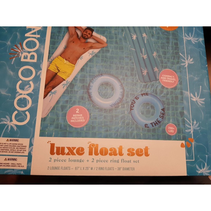 Coco Float set for pool Coco Bongo Luxe pool water